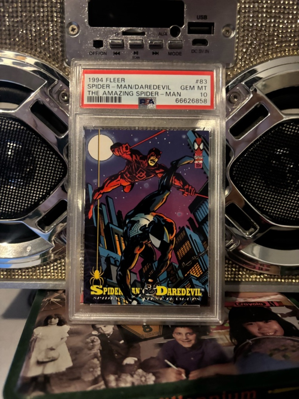 Marvel Spider-Man and Daredevil Card — Green, Red, Black